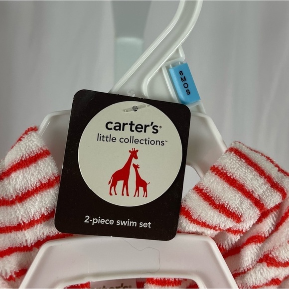 NEW Carter's 6 Months One Piece Swimsuit Bundle Towel Robe Swim Cover Ruffle - Picture 8 of 9